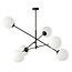 Emibig LINEAR 6 BLACK/OPAL - Moderne hanglamp voor elke ruimte