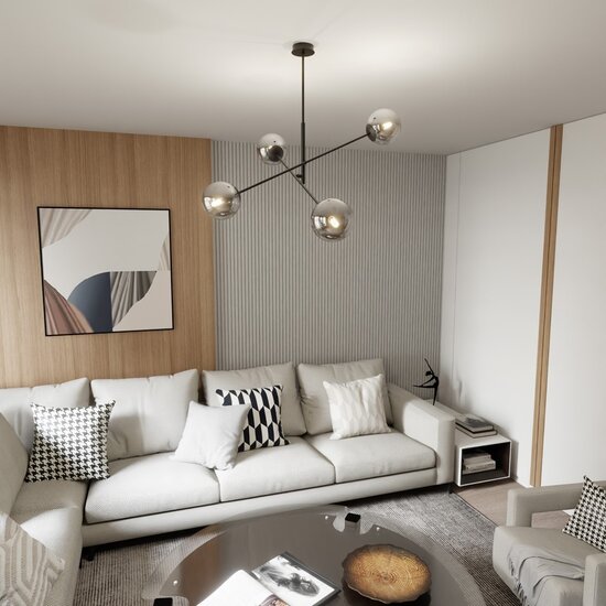 Emibig Emibig LINEAR 4 BLACK/GRAFIT - Moderne Pendelleuchte für jeden Raum