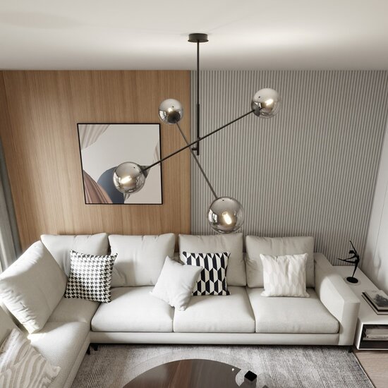 Emibig Emibig LINEAR 4 BLACK/GRAFIT - Lámpara colgante moderna para cualquier espacio
