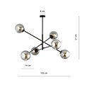 Emibig LINEAR 6 BLACK/GRAFIT - Lámpara colgante moderna para una iluminación elegante