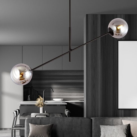 Emibig Emibig LINEAR 2 BLACK/GRAFIT - Moderne Pendelleuchte für stilvolle Beleuchtung