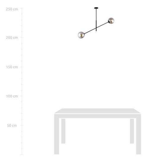 Emibig Emibig LINEAR 2 BLACK/GRAFIT - Modern pendant lamp for stylish lighting