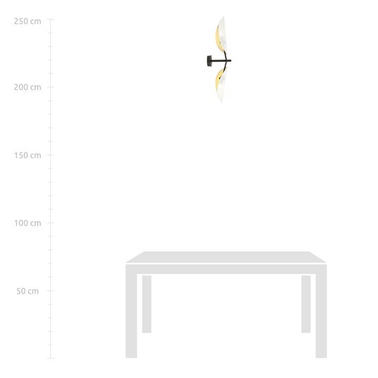 Emibig Emibig VENE K2 WHITE/GOLD - Applique murale moderne pour un éclairage élégant