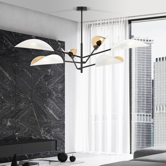 Emibig Emibig VENE 6 WHITE/GOLD - Lámpara de techo moderna para una iluminación elegante