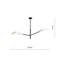 Emibig VENE 2 WHITE/GOLD - Moderne plafondlamp voor een stijlvolle sfeer