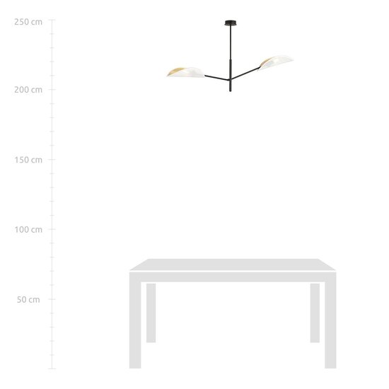 Emibig VENE 2 WHITE/GOLD - Moderne plafondlamp voor een stijlvolle sfeer