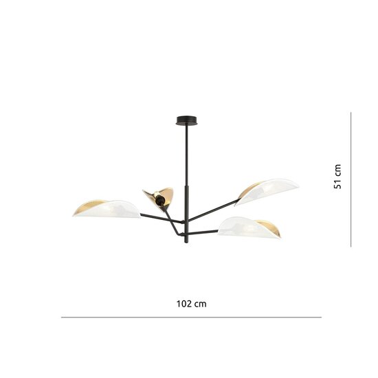 Emibig Emibig VENE 4 WHITE/GOLD - Modern ceiling lamp for stylish illumination