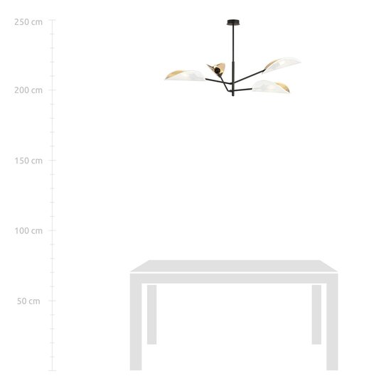 Emibig Emibig VENE 4 WHITE/GOLD - Moderne plafondlamp voor sfeervolle verlichting
