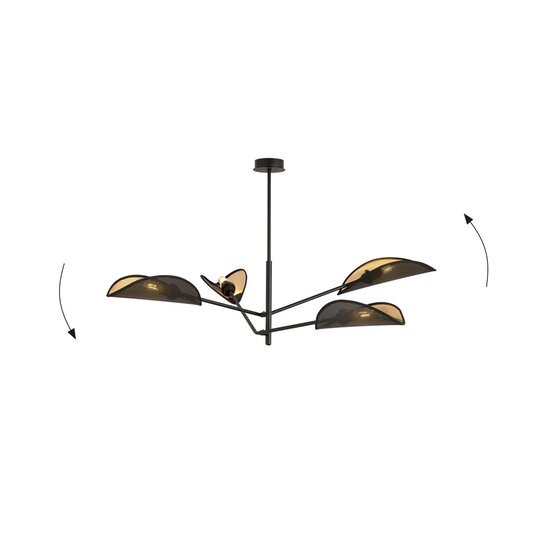 Emibig Emibig VENE 4 BLACK/GOLD - Modern ceiling lamp for stylish lighting
