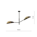 Emibig VENE 2 BLACK/GOLD - Modern ceiling lamp for stylish lighting