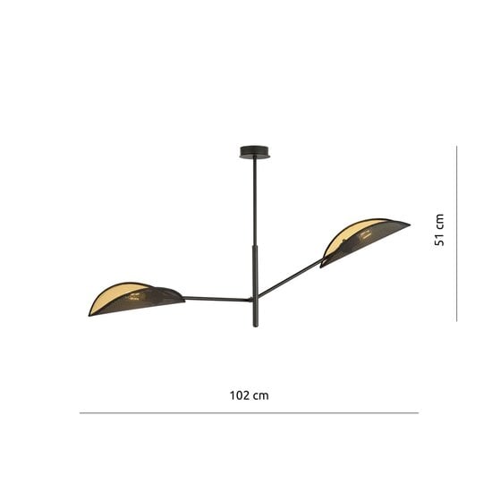 Emibig VENE 2 BLACK/GOLD - Moderne Deckenlampe für stilvolle Beleuchtung