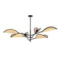 Emibig Emibig VENE 6 BLACK/RATTAN - Lámpara de techo elegante para cualquier espacio
