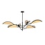 Emibig Emibig VENE 6 BLACK/RATTAN - Stilvolle Deckenlampe für jeden Raum
