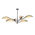 Emibig Emibig VENE 6 BLACK/RATTAN - Lámpara de techo elegante para cualquier espacio