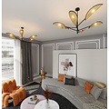 Emibig Emibig VENE 6 BLACK/RATTAN - Stylish ceiling lamp for any space