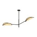 Emibig Emibig VENE 2 BLACK/RATTAN - Stylish ceiling lamp for any space
