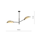 Emibig Emibig VENE 2 BLACK/RATTAN - Lampe de plafond élégante pour tous les espaces