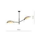 Emibig Emibig VENE 2 BLACK/RATTAN - Stylish ceiling lamp for any space