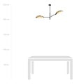 Emibig Emibig VENE 2 BLACK/RATTAN - Stylish ceiling lamp for any space