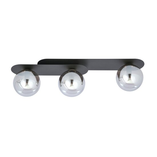 Emibig Emibig PLAZA 3 BLACK/GRAFIT - Moderne plafondlamp voor stijlvol interieur