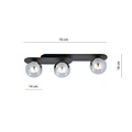 Emibig Emibig PLAZA 3 BLACK/GRAFIT - Moderne plafondlamp voor stijlvol interieur
