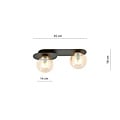 Emibig Emibig PLAZA 2 BLACK/MIODOWY - Modern ceiling lamp for stylish illumination