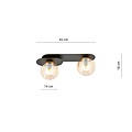 Emibig Emibig PLAZA 2 BLACK/MIODOWY - Moderne Deckenlampe für stilvolle Beleuchtung