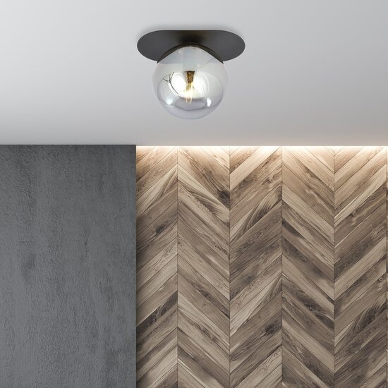 Emibig Emibig PLAZA 1 BLACK/GRAFIT - Lampe de plafond moderne pour un éclairage stylé