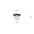 Emibig Emibig PLAZA 1 BLACK/GRAFIT - Modern ceiling lamp for stylish lighting
