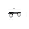Emibig Emibig PLAZA 2 BLACK/GRAFIT - Modern ceiling lamp for stylish lighting