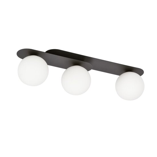 Emibig Emibig PLAZA 3 BLACK/OPAL - Lámpara de techo moderna para una iluminación elegante