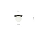 Emibig Emibig PLAZA 1 BLACK/OPAL - Modern ceiling lamp for stylish illumination