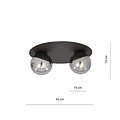 Emibig Emibig SOLAR 2 BLACK/GRAFIT - Lampe de plafond minimaliste pour tous les espaces
