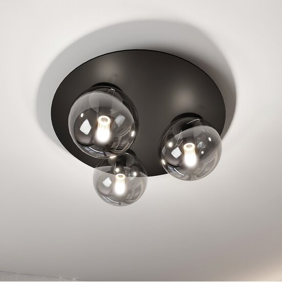 Emibig Emibig SOLAR 3 BLACK/GRAFIT - Minimalist ceiling lamp for any space