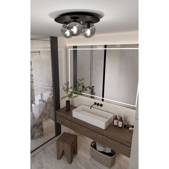 Emibig Emibig SOLAR 3 BLACK/GRAFIT - Lampe de plafond minimaliste pour tous les espaces
