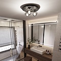 Emibig Emibig SOLAR 3 BLACK/GRAFIT - Minimalist ceiling lamp for any space