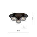 Emibig Emibig SOLAR 3 BLACK/GRAFIT - Minimalistische Deckenlampe für jeden Raum