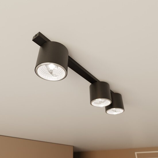 Emibig Emibig NANO 3 BLACK - Minimalistische plafondlamp voor moderne interieurs