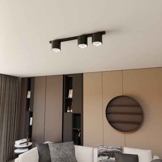Emibig Emibig NANO 3 BLACK - Minimalistische plafondlamp voor moderne interieurs
