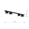 Emibig Emibig NANO 3 BLACK - Lampe de plafond minimaliste pour intérieurs modernes