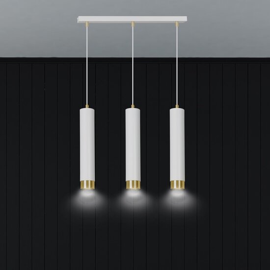 Emibig Emibig KIBO 3 WH/GOLD - Lámpara colgante moderna para una iluminación elegante
