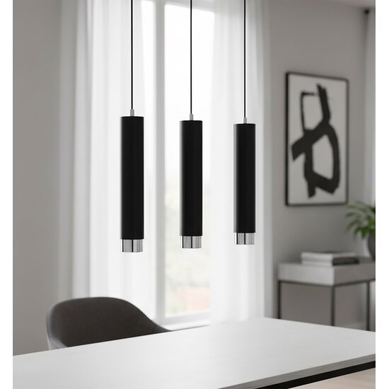 Emibig Emibig KIBO 3 BL/CHROME - Lámpara colgante moderna para una iluminación elegante