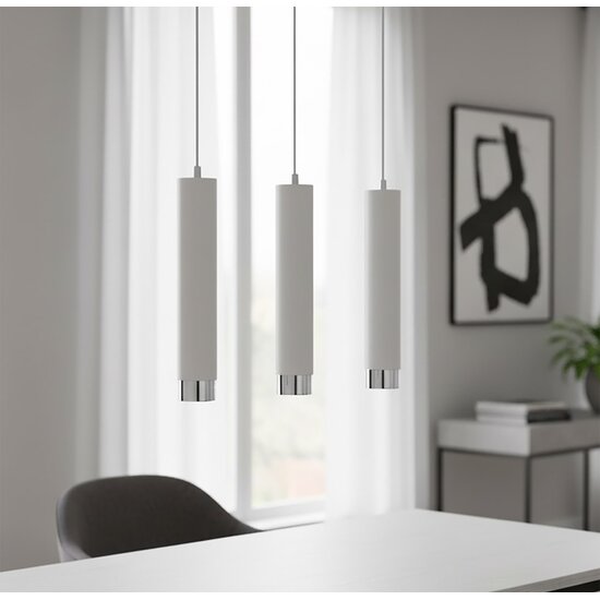 Emibig Emibig KIBO 3 WH/CHROME - Modern pendant lamp for stylish lighting
