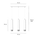 Emibig Emibig KIBO 3 WH/CHROME - Moderne Pendelleuchte für stilvolle Beleuchtung