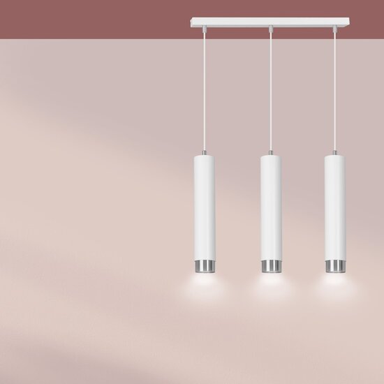Emibig Emibig KIBO 3 WH/CHROME - Modern pendant lamp for stylish lighting