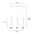 Emibig Emibig KIBO 3 WH/CHROME - Lampe suspendue moderne pour un éclairage élégant