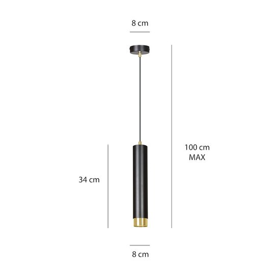Emibig Emibig KIBO 1 BL/GOLD - Lampe suspendue moderne pour un éclairage élégant