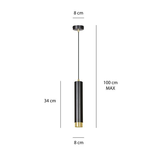 Emibig Emibig KIBO 1 BL/GOLD - Lámpara colgante moderna para una iluminación elegante