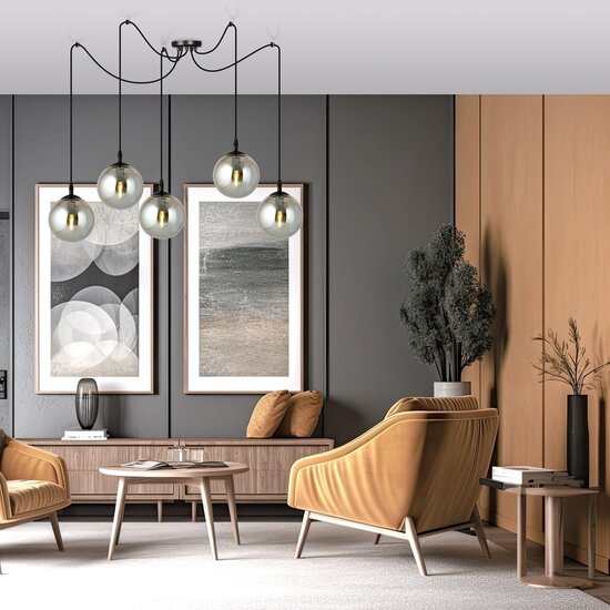 Emibig Emibig GIGI 5 BL GRAFIT - Modern pendant lamp for stylish lighting