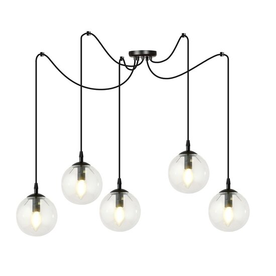 Emibig Emibig GIGI 5 BL TRANSPARENT - Moderne Pendelleuchte für jeden Raum